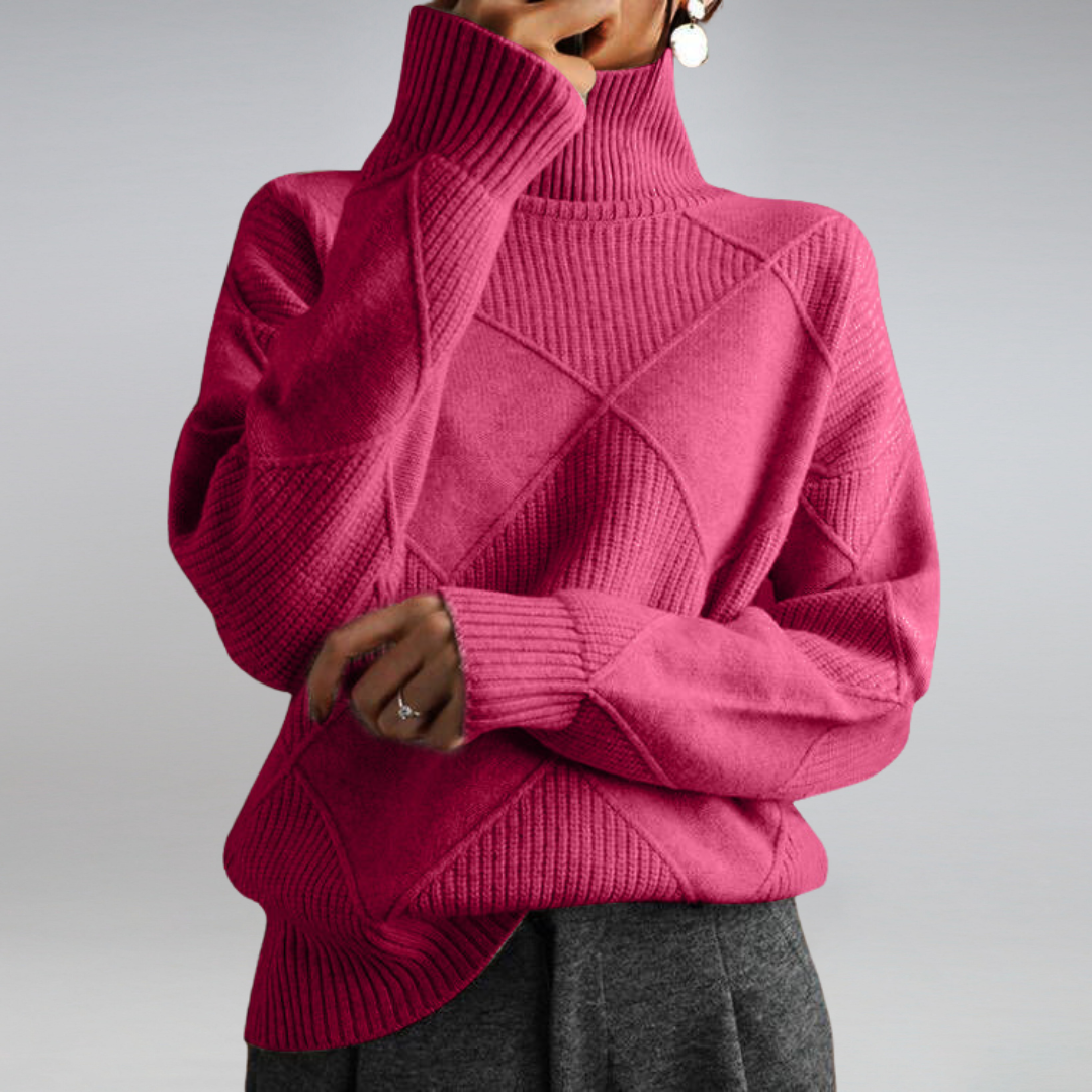 Jersey de cachemira con cuello alto para mujer: calidez y elegancia