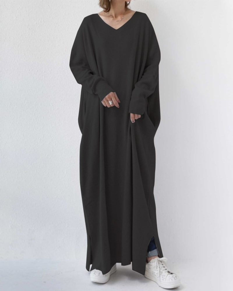 Vestido largo mujer, chic y versátil para eventos de invierno