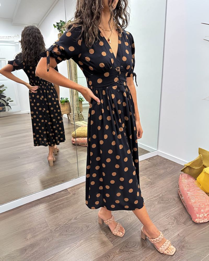 Vestido Vintage Mujer – Lunares, Estilo Femenino y Ajuste Cómodo