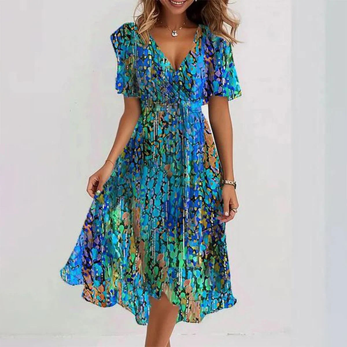 Inez | Elegante Vestido Floral Midi