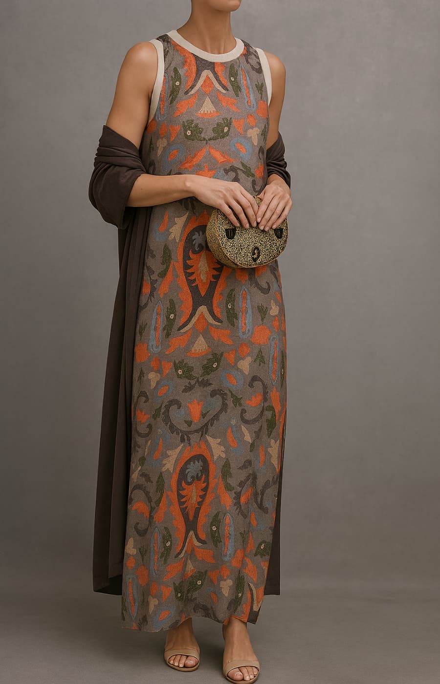 Vestido Mujer – Elegante y Completo con Chal para Eventos Especiales