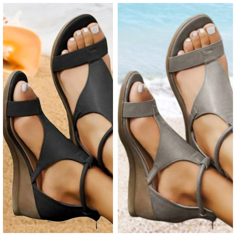 Nina | Sandalias ortopédicas de piel con tacón