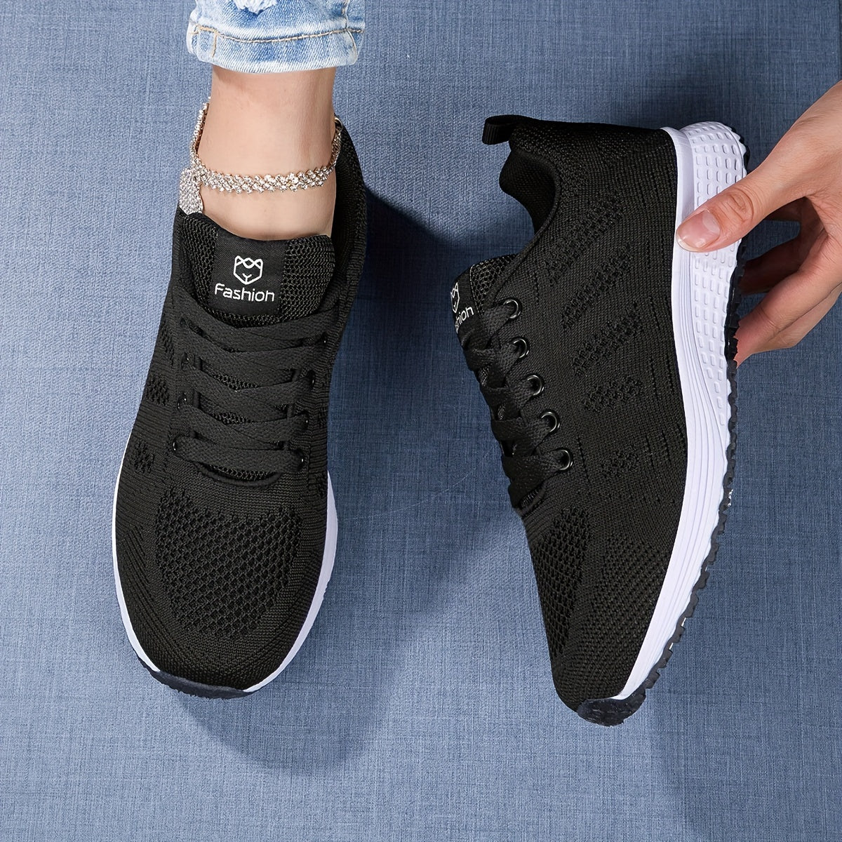 Zapatillas ligeras para mujer: transpirables y con amortiguación para hacer ejercicio físico.