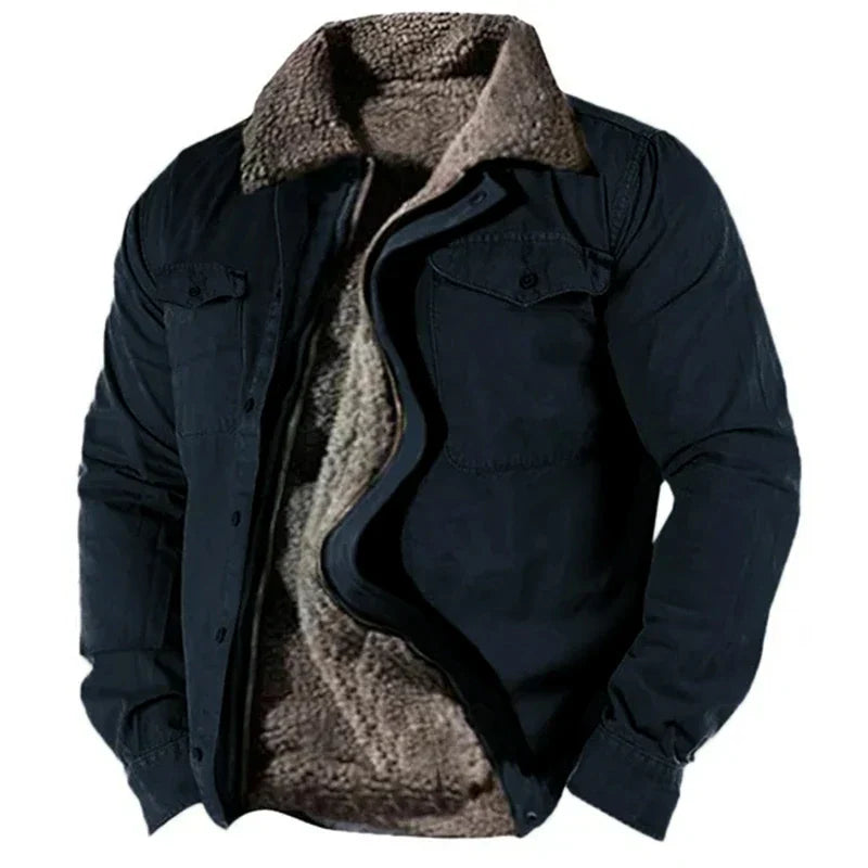 Erik | Chaqueta camisa forrada resistente para hombre