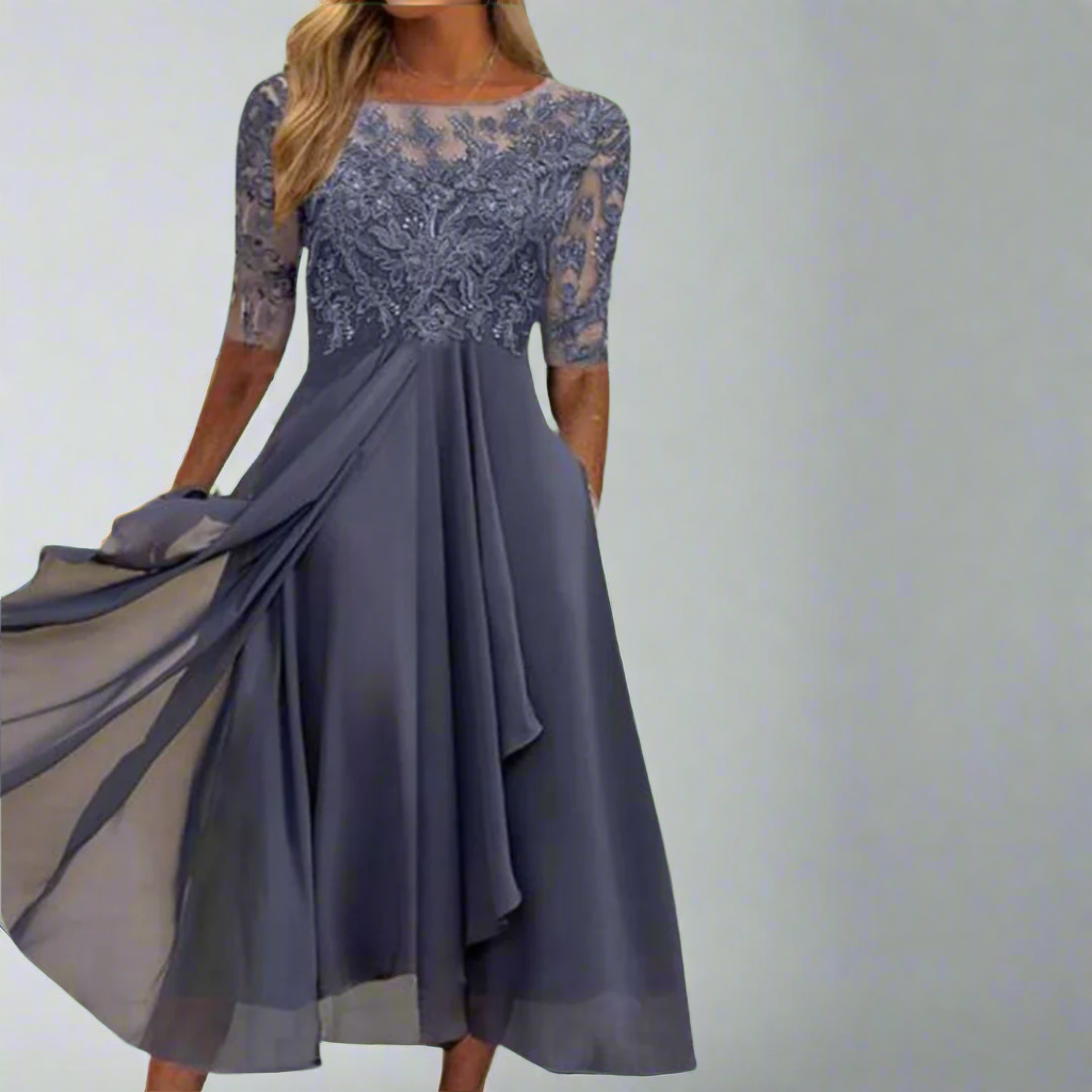 Dorris | Elegante vestido midi de encaje