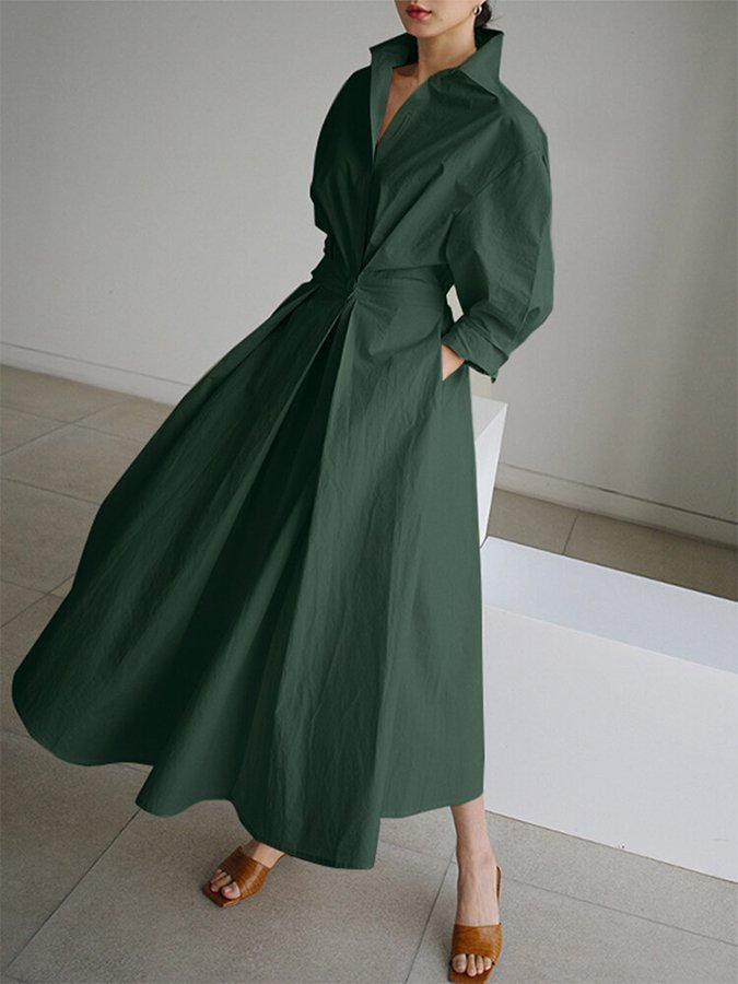 Lisa | Vestido midi abotonado