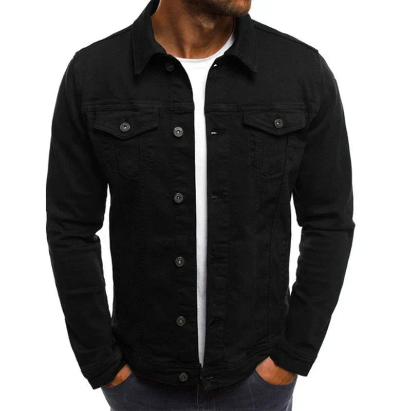 Chaqueta de mezclilla de hombre, elegante y perfecta para uso casual