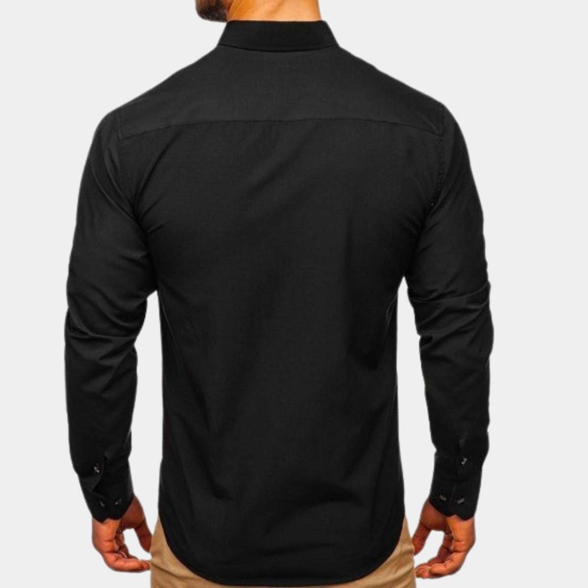 Camisa hombre formal manga larga elegante y versátil casual
