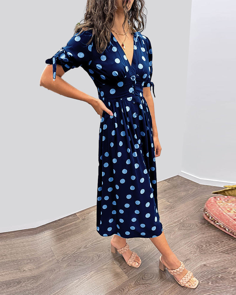 Vestido Vintage Mujer – Lunares, Estilo Femenino y Ajuste Cómodo