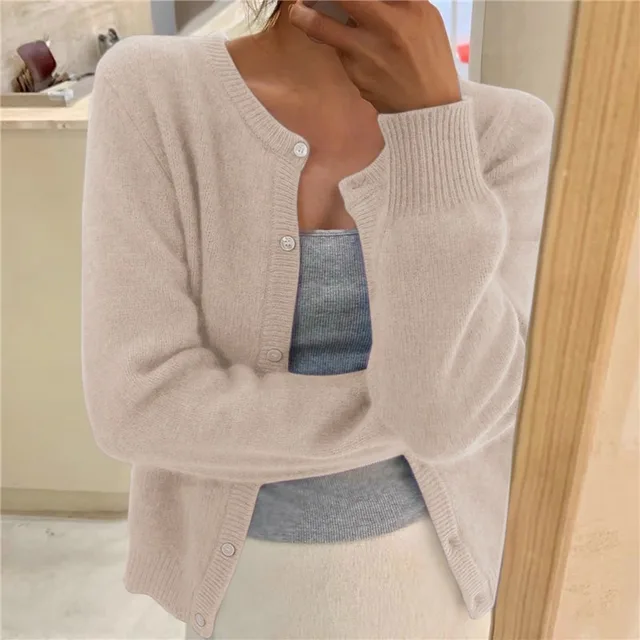 Chaqueta de Punto Mujer – Cachemir Premium, Elegante y Cómoda