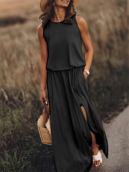 Vestido largo de mujer, cómodo y moderno para verano