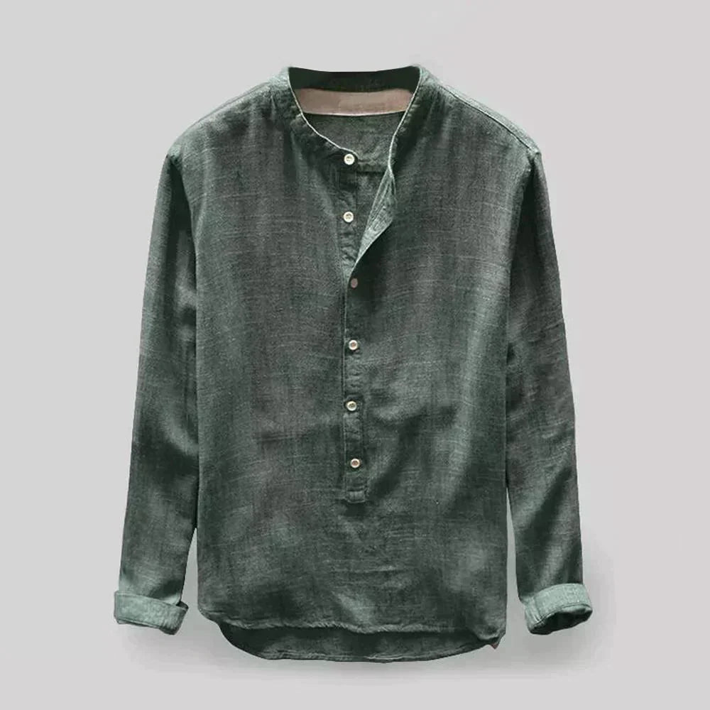 Camisa cómoda y versátil de lino para hombre