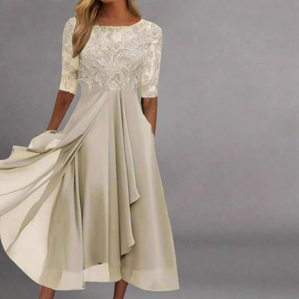 Dorris | Elegante vestido midi de encaje