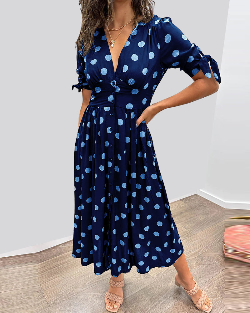 Vestido Vintage Mujer – Lunares, Estilo Femenino y Ajuste Cómodo