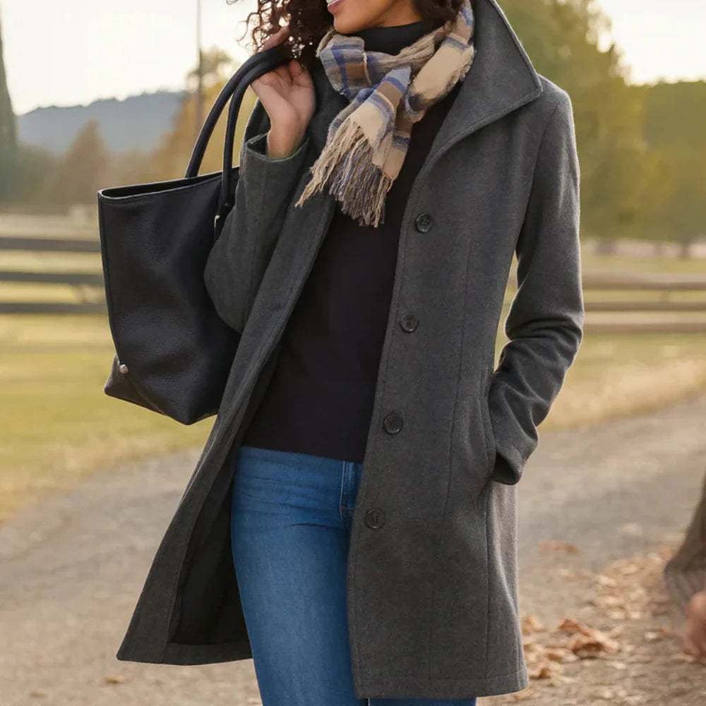 Chaqueta mujer lana elegante ligera perfecta otoño-invierno