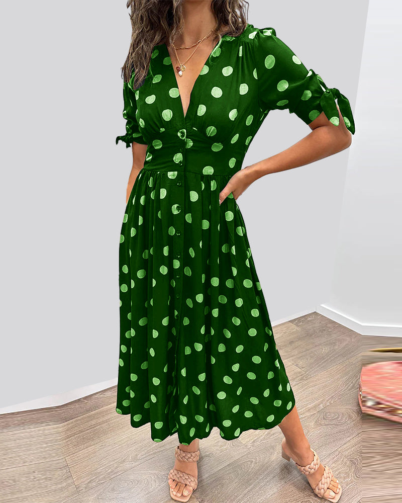 Vestido Vintage Mujer – Lunares, Estilo Femenino y Ajuste Cómodo