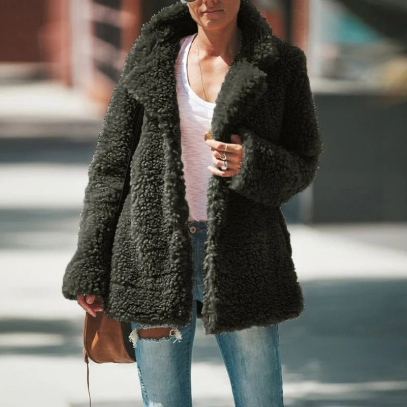 Chaqueta polar cálida para mujer: suave y acogedora para el invierno