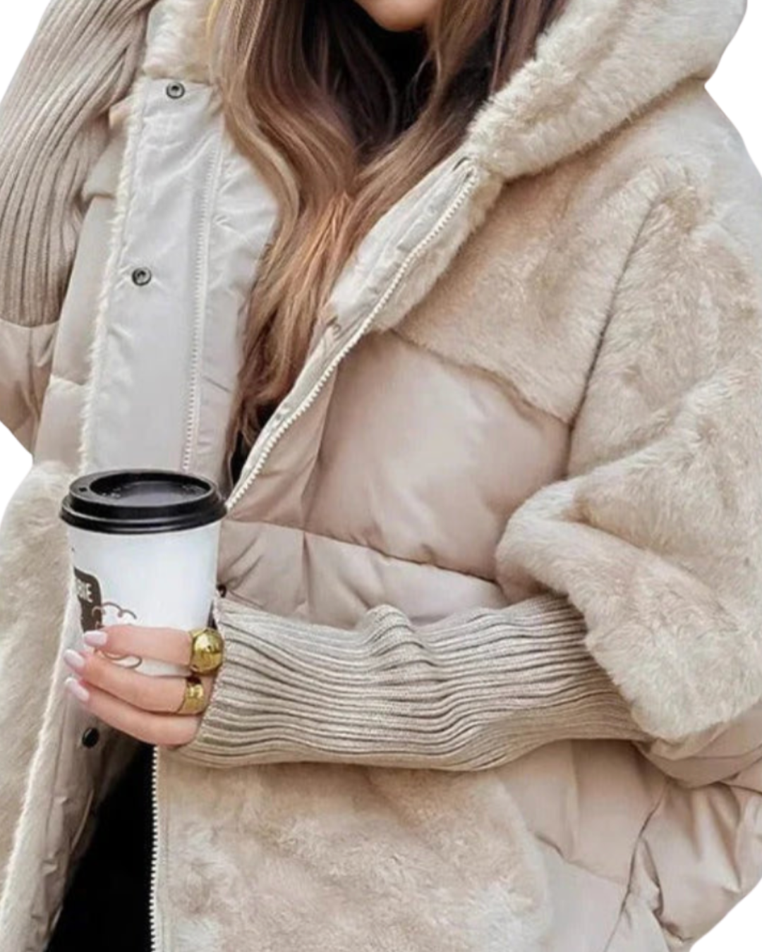 Chaqueta mujer plumón con capucha elegante ideal diario