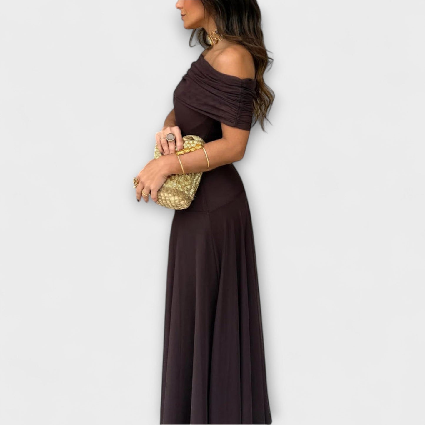 Roxy | Maxivestido Toledo de malla con un hombro