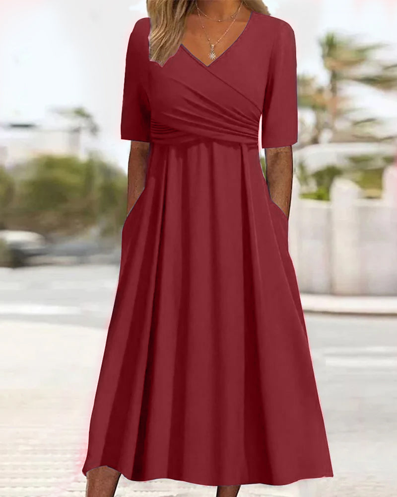 Vestido cruzado femenino, estiloso y confortable