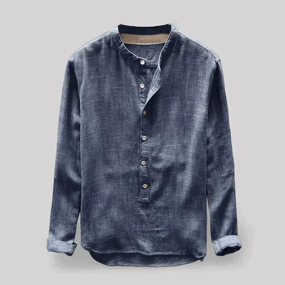 Camisa cómoda y versátil de lino para hombre