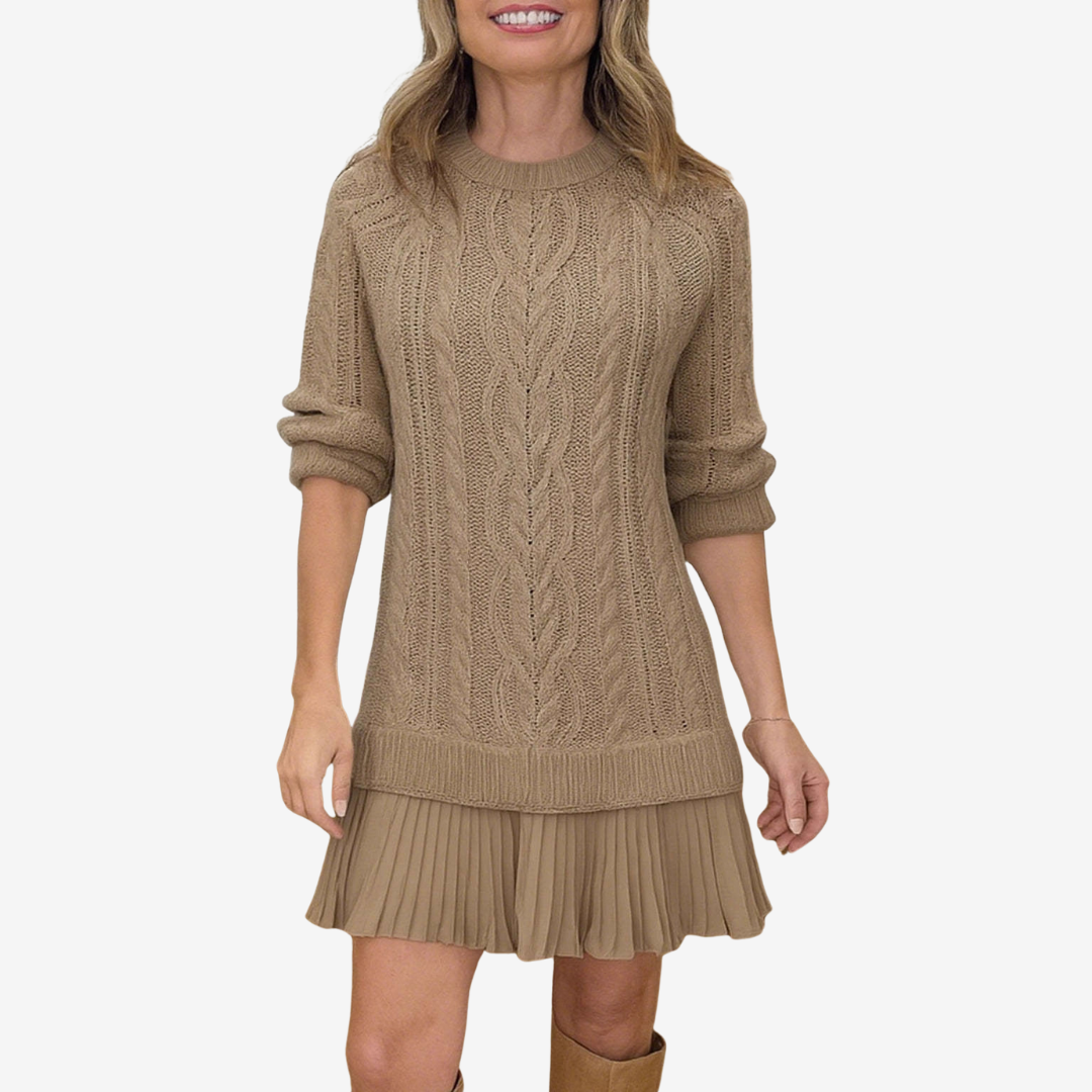 Vestido mujer estilo refinado, cálido y favorecedor para diario