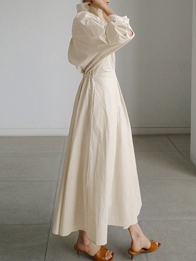 Lisa | Vestido midi abotonado