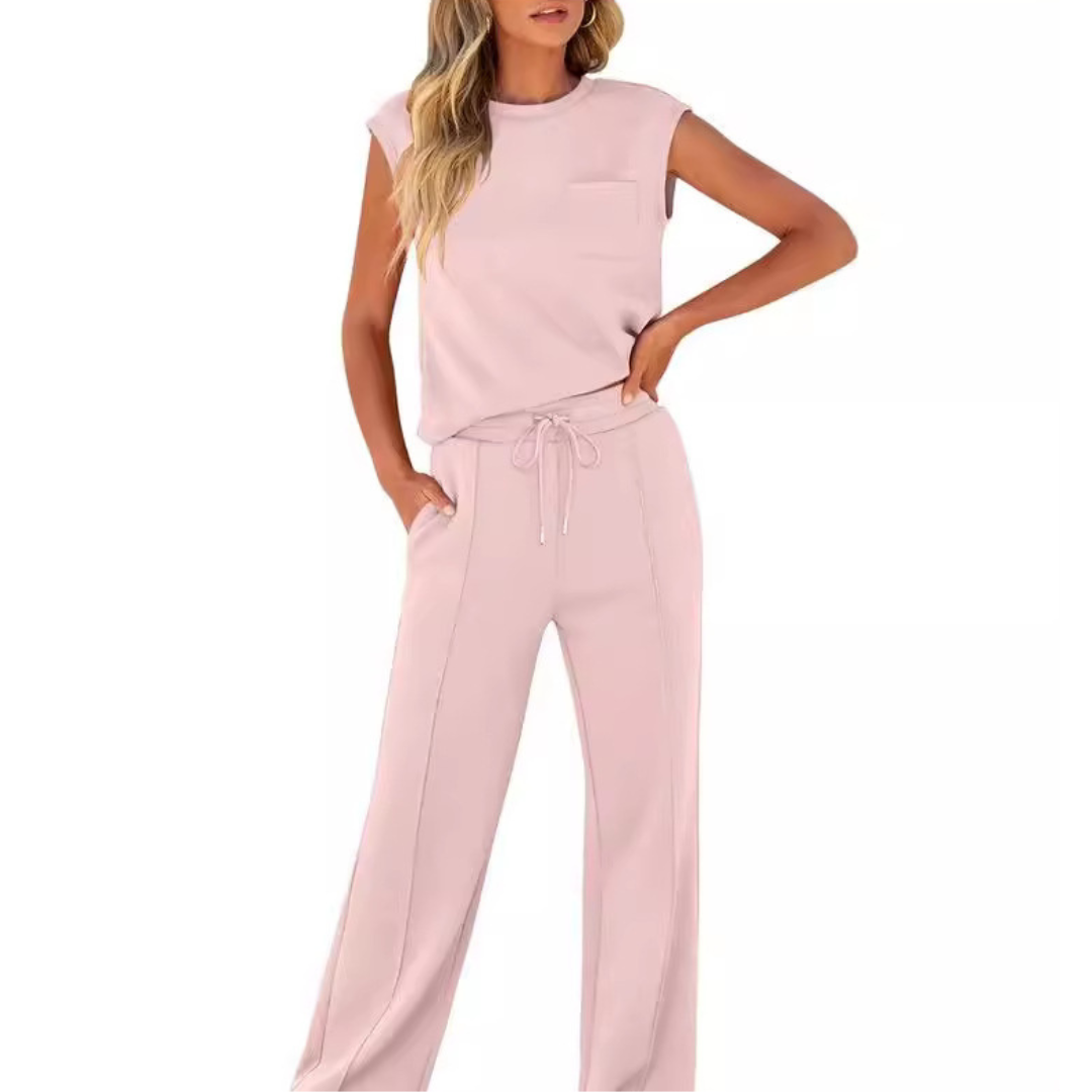 Conjunto casual de verano dos piezas cómodo y elegante diario