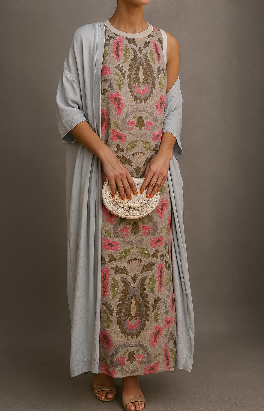 Vestido Mujer – Elegante y Completo con Chal para Eventos Especiales