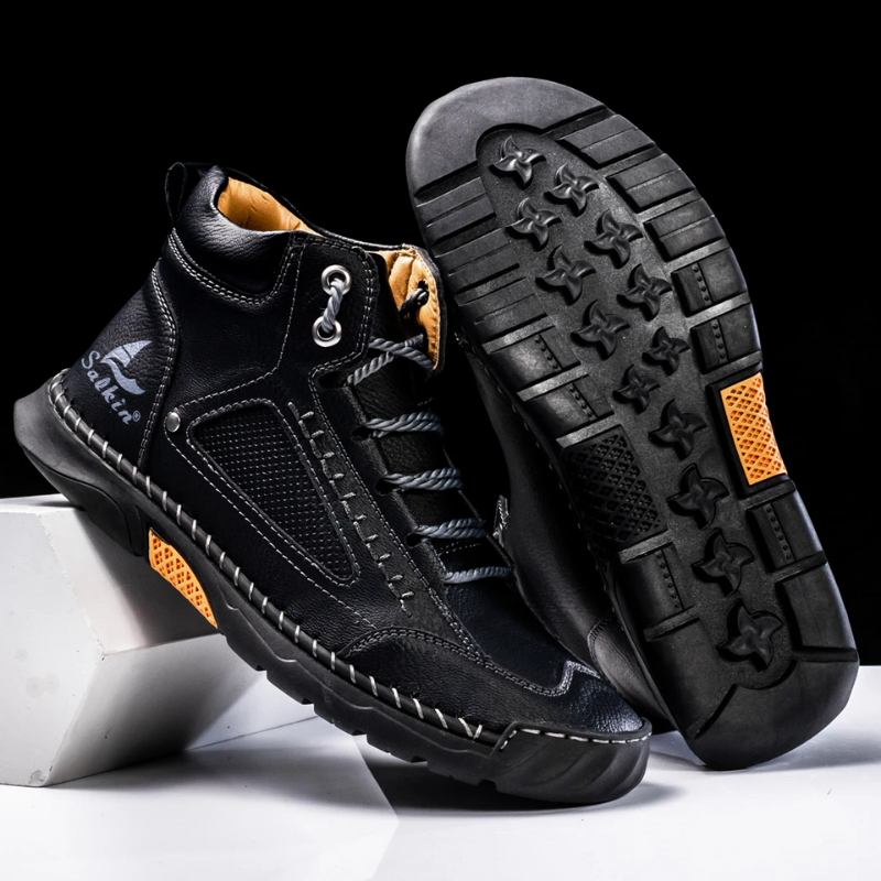 Zapatillas high-top cuero elegantes ideales para paseo y trabajo