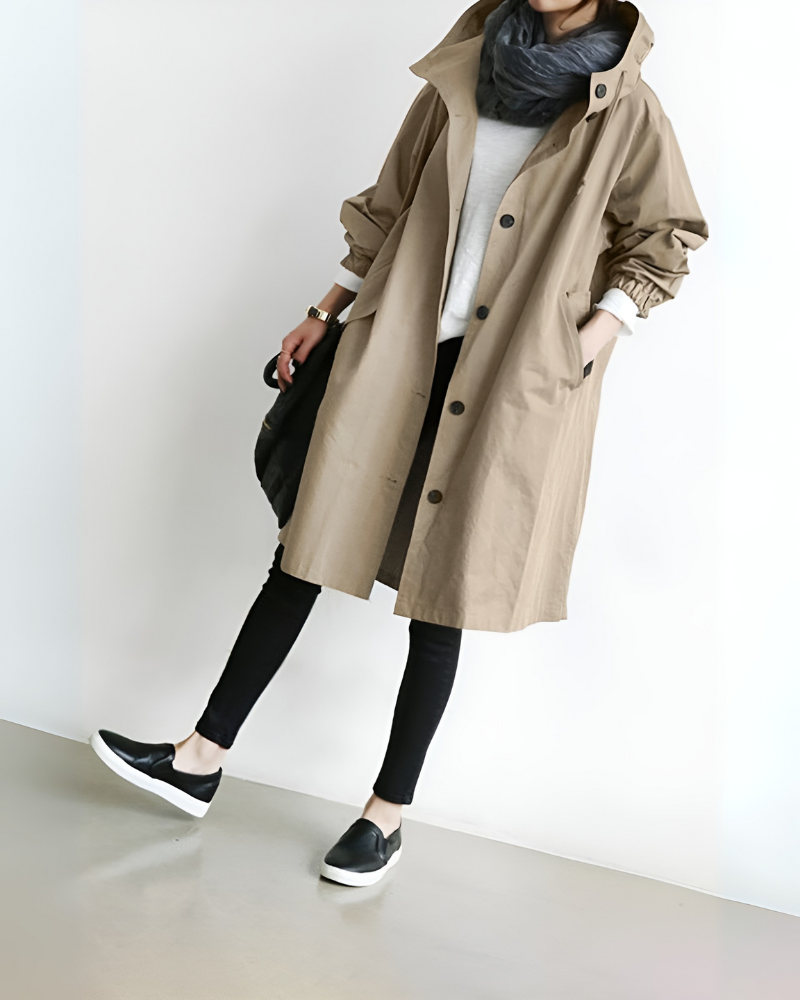 Abrigo clásico mujer, cómodo y elegante para temporada fría