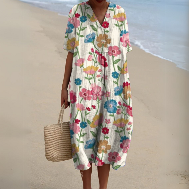 Hazal | Vestido De Verano Floral Colorido