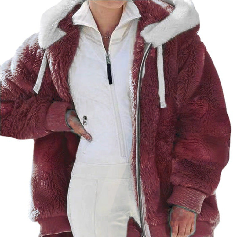 Chaqueta Mujer – Cálida de Invierno con Capucha y Estilo Casual
