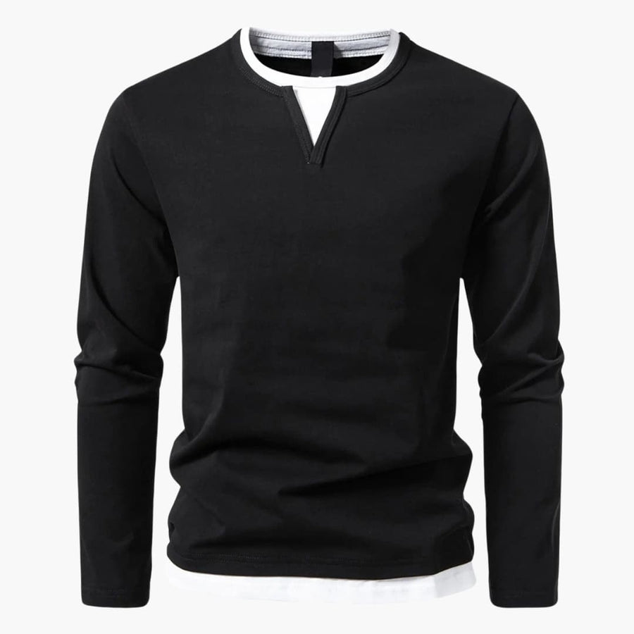 Camisa de manga larga hombre, ligera y favorecedora para primavera u otoño
