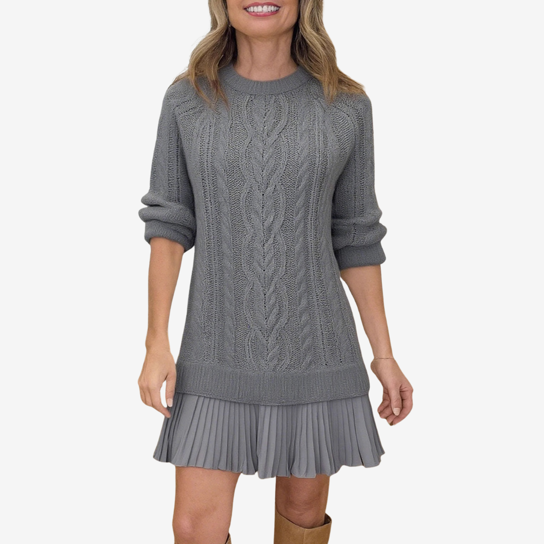 Vestido mujer estilo refinado, cálido y favorecedor para diario