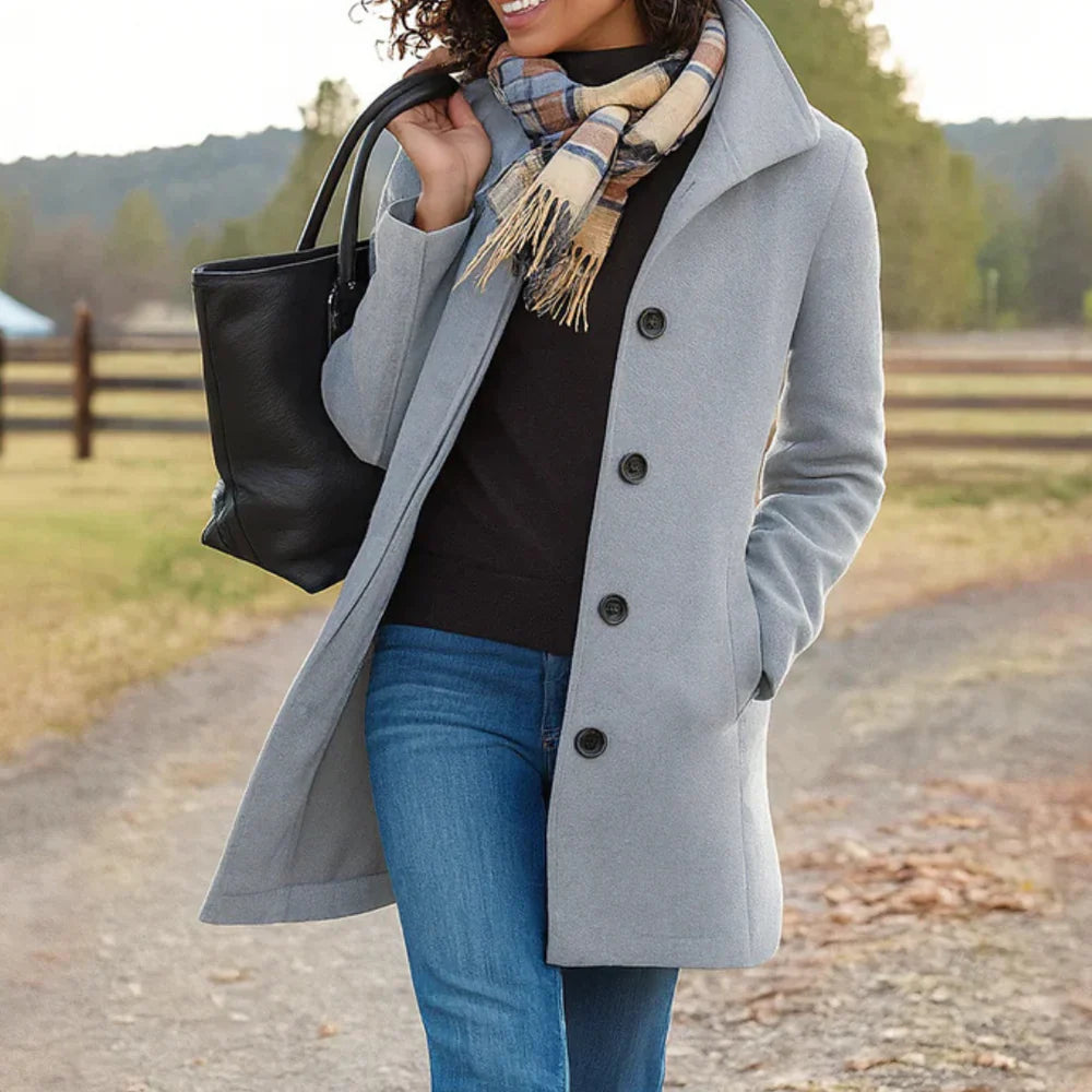 Chaqueta mujer lana elegante ligera perfecta otoño-invierno
