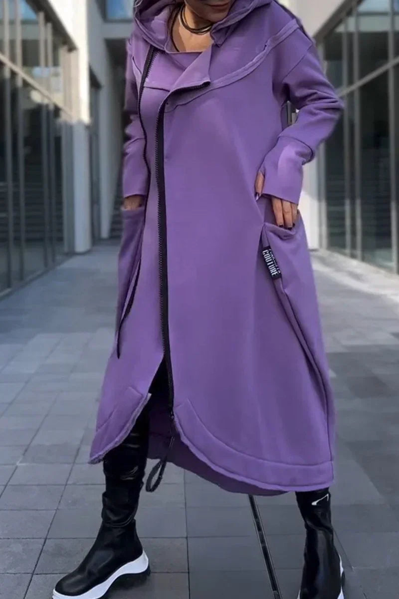 Sudadera Larga Mujer – Con Cremallera, Ligera y Transpirable Diario