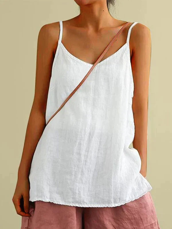 Camiseta Sin Mangas Mujer – Lino Suave, Fresco y Cómodo para Días Cálidos