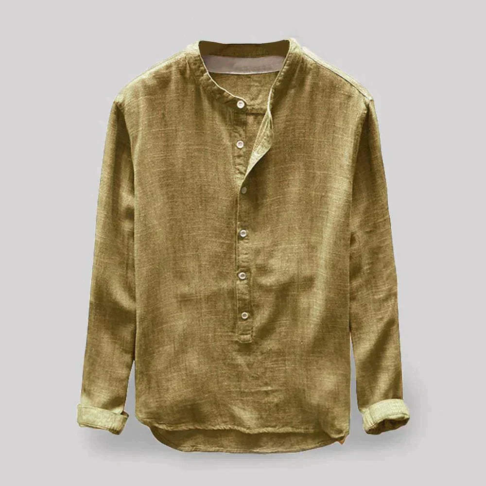 Camisa cómoda y versátil de lino para hombre