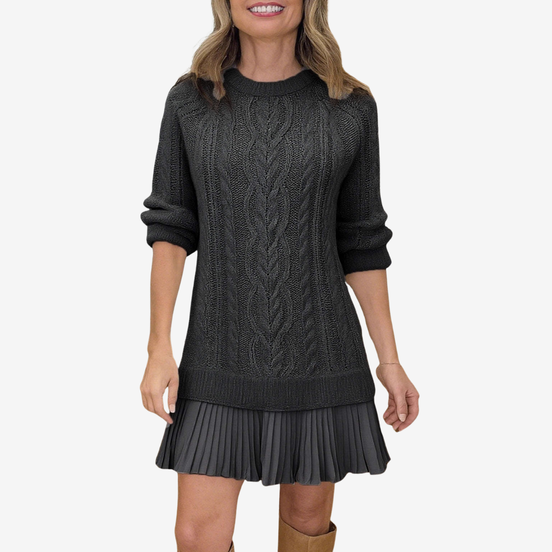 Vestido mujer estilo refinado, cálido y favorecedor para diario