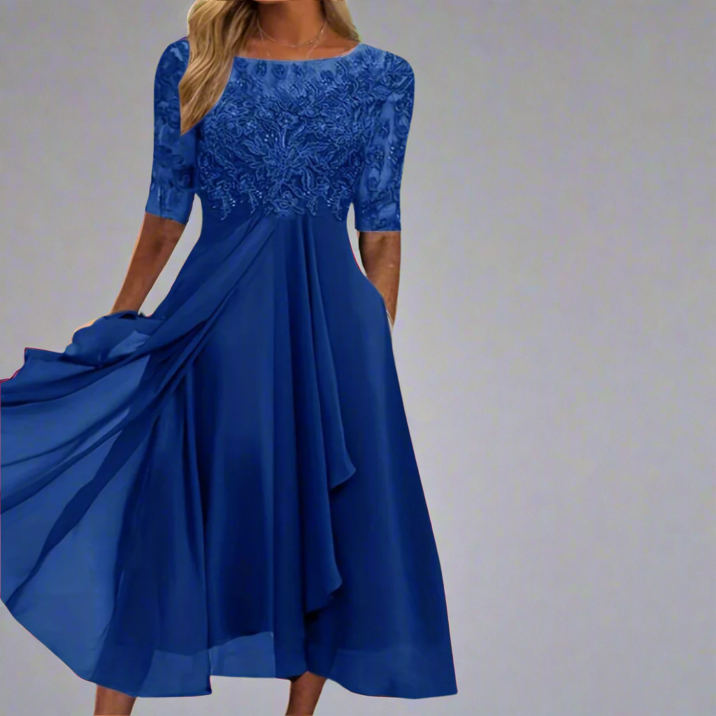 Dorris | Elegante vestido midi de encaje