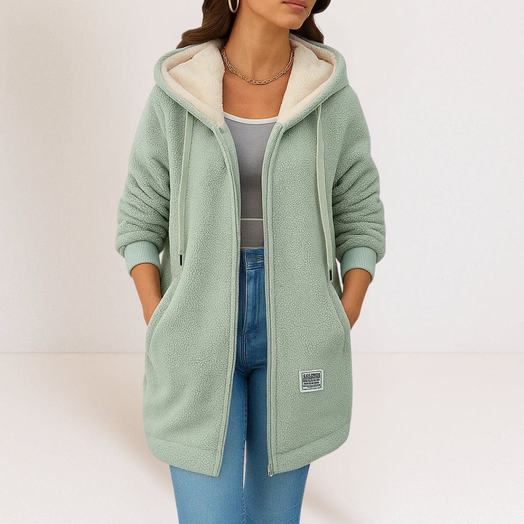 Fleece cálido mujer, estilo casual y cómodo para primavera