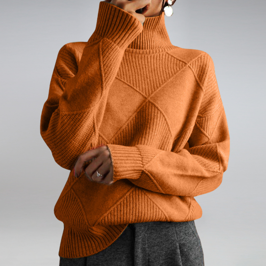 Jersey de cachemira con cuello alto para mujer: calidez y elegancia