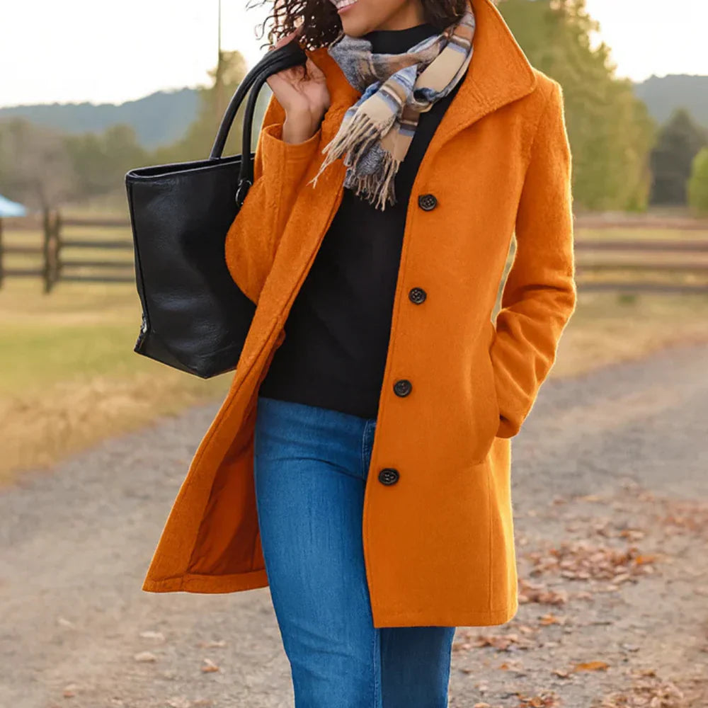 Chaqueta mujer lana elegante ligera perfecta otoño-invierno