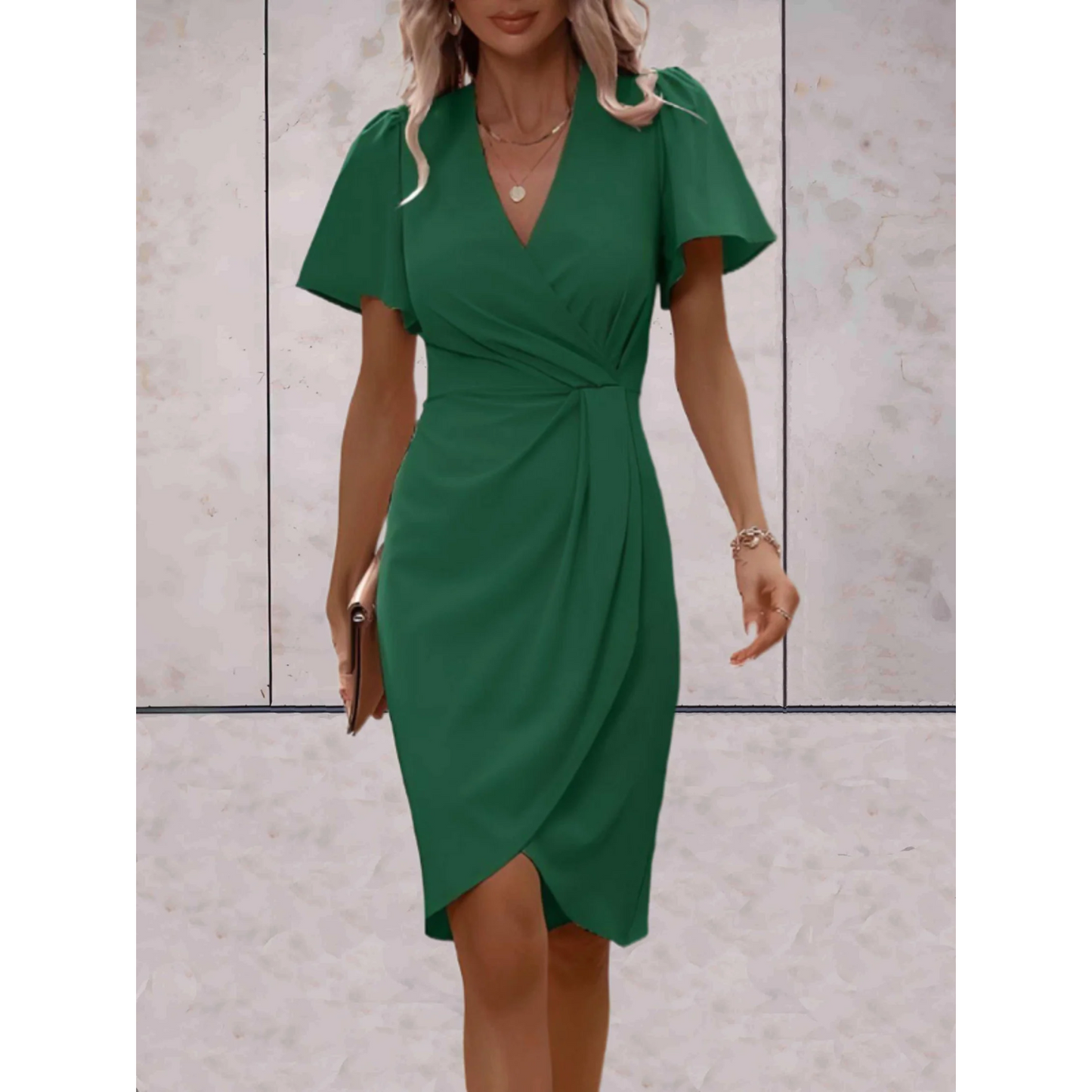 Vestido envolvente femenino, moderno y refinado