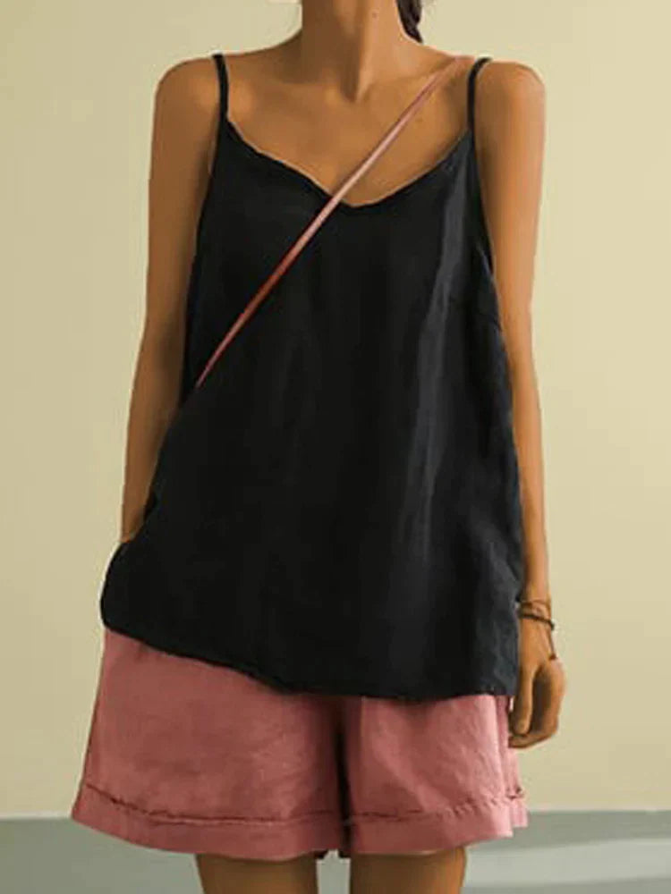 Camiseta Sin Mangas Mujer – Lino Suave, Fresco y Cómodo para Días Cálidos