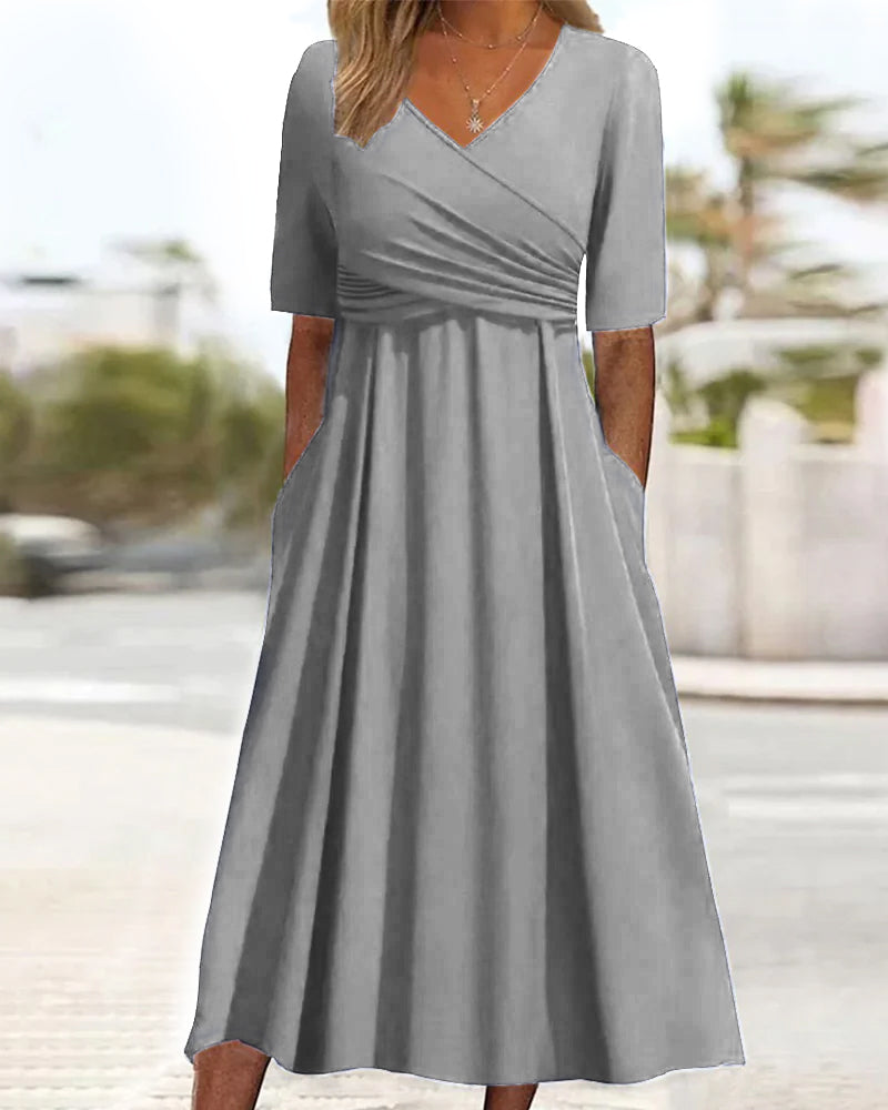 Vestido cruzado femenino, estiloso y confortable