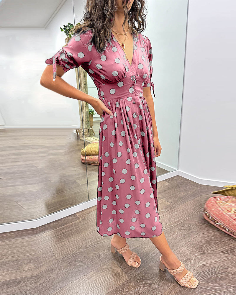 Vestido Vintage Mujer – Lunares, Estilo Femenino y Ajuste Cómodo