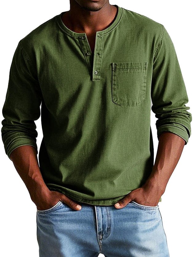 Camisa vintage para hombre, elegante y confortable