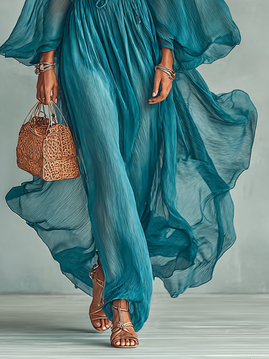 Vestido mujer estilo fluido, cómodo y sofisticado para primavera
